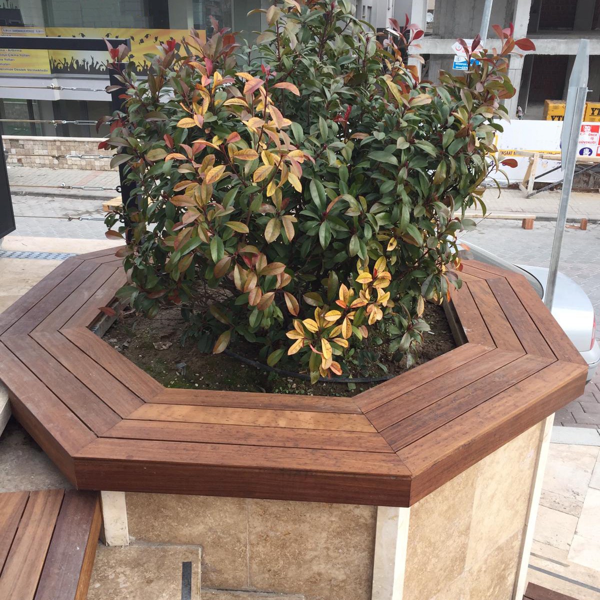 Sekizgen Ahşap Saksı